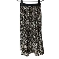 ⭐️A179⭐️ 大人フェミニン レオパード 全ゴム プリーツ ロングスカート