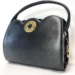 【極美品】ハナエモリ　ハンドバッグ　フォーマル　ゴールド金具　自立型　冠婚葬祭