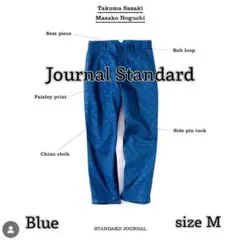【SJ by SASAKI NOGUCHI】 チノパン ブルー ペイズリー M