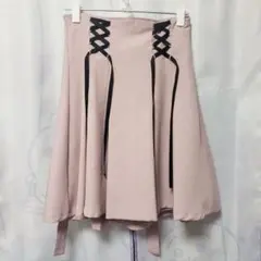 Ank Rouge サスペンダー スカート フリル ピンク