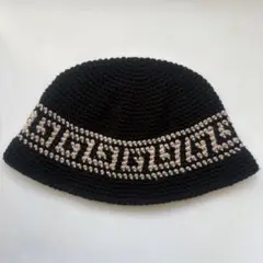 クラッシャーハット クロシェハット バケットハット 男女兼用ハンドメイド