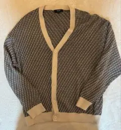 BEAMS HEART ヘリンボーンカーディガン M オーバーサイズのサムネイル