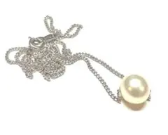 SILVER刻印 一粒パールネックレス 上品 フォーマル 冠婚葬祭 レディース