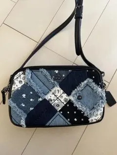 coach デニムパッチワークショルダーバッグ