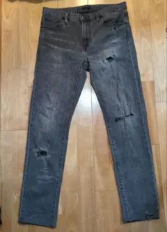 美品☆ユニクロ スリムフィットダメージジーンズ☆31股下79
