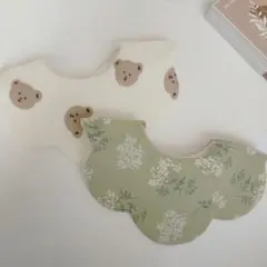 no63 韓国生地スタイ2枚セット　もくもくスタイ　ハンドメイドスタイ