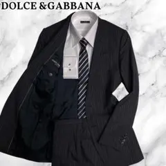 極美品☆ドルチェ&ガッバーナ☆マルティニ☆スーツセットアップ☆ストライプ☆黒☆M