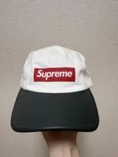 supreme キャップ　レザー