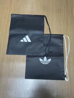 adidas 黒 巾着バッグ 2枚セット