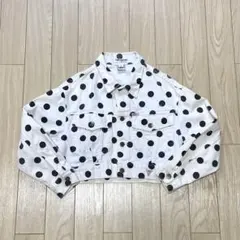 80s GUESS made in USA デニムジャケット　ドット