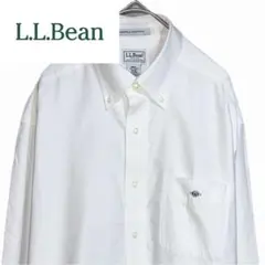 L.L.Bean エルエルビーン 白 長袖ボタンダウンシャツ オックスフォード
