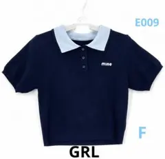 GRL 配色襟リブニット半袖トップス F 美品のサムネイル