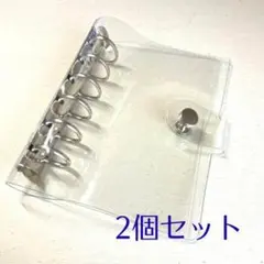 029★ A7 クリアバインダー 2個 6穴 シール帳 リフィル カードファイル