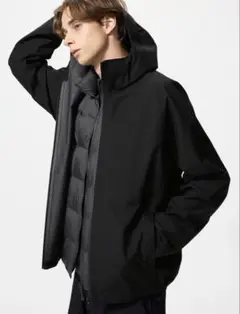 【UNIQLO】ブロックテックパーカ　ブラック　M