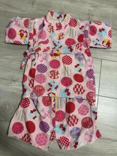 ピンク 金魚 夏祭り 甚平 90cm ショートパンツ付き
