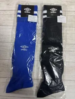 アンブロ　ラインストッキング　ブラックとブルー　計２足
