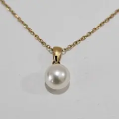 1887 ミキモトパールネックレスK18YGイエローゴールド40cm7.4mmのサムネイル