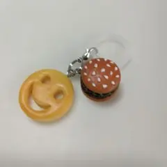 スマイルポテト＆ハンバーガー ミニチュアチャーム アンブレラマーカー