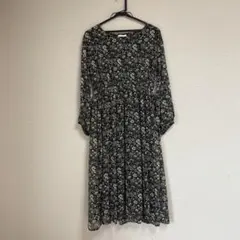 earth music&ecology フラワープリント ロングワンピース