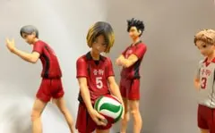 音駒高校フィギュア4点　黒尾鉄朗狐爪研磨灰羽リエーフ夜久衛輔　ハイキュー!!