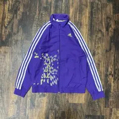 ア*ン様 adidas ジュニア 古着 プリントスレ 150 ナイロンジャケット