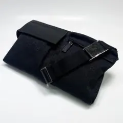 GUCCI GGキャンバス ボディバッグ ウエストポーチ ブラック