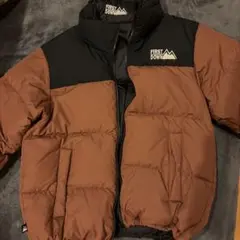 極美品 ファーストダウン リバーシブル ダウン バイカラー ブラウン 
