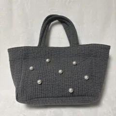 新品　韓国産ヌビバッグ イブル　パール　グレー　手提げ