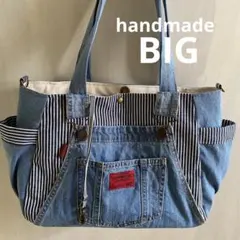 サロペット　デニムリメイク　トートバッグ