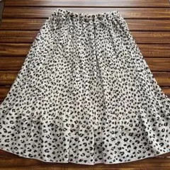 グローバルワーク　ヒョウ柄プリーツスカート XL 着丈54センチ
