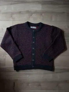 80s エルエルビーン　バーズアイ　カーディガン　ノルウェー製　M