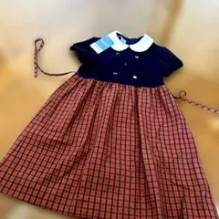 新品未使用　familiar ワンピース 120cm ネイビー