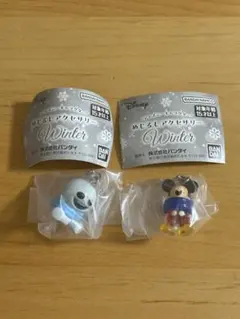 ディズニー めじるしアクセサリー　winterミッキー　スノーギース　2点セット