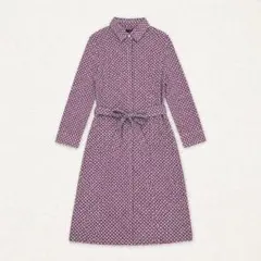 BANANA REPUBLIC 総柄 シャツワンピースボルドー×ブルーsize2のサムネイル