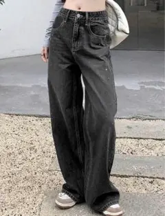 ⚠️2月処分 SHEIN デニム ジーンズ スタッズ ラメ ラインストーン y2k