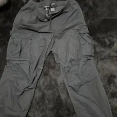 H&M リラックスフィット カーゴパンツ M ダークグレー