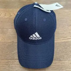 【新品】 adidas メッシュキャップ ネイビー 54-57cm ジュニア