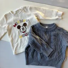 ミッキーマウス ニットセーター グレー 95cm