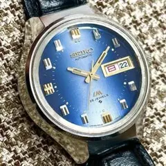 稼働SEIKO ロードマチック 5606-7230 カットガラス風防 青文字盤 