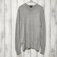 UNIQLO ユニクロ (S)　コットンカシミヤ Vネックセーター