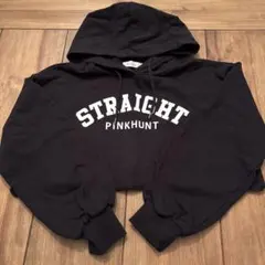 Pinkhunt クロップドトレーナー ブラックsサイズ