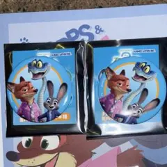 ズートピア2　トレーディング缶バッジ　ジュディ　ニック　ゲイリー　2点セット