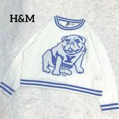 H&M エイチアンドエム ブルドッグ ニット セーター XL 大きいサイズ