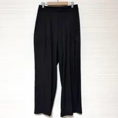 グレイル タックワイドパンツ ブラック L 美シルエット ストレッチ グレイル