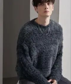 モノマート MONO-MART シャギーニット ブラック 新品未使用タグ付き