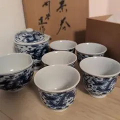 煎茶道具 賣茶好 酉年 鶏鳴盃 茶碗 4客 共箱 V 6533 - メルカリ