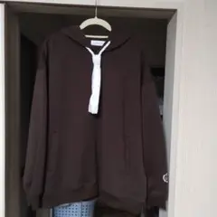 パーカトレーナー茶色