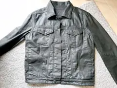 DIESEL デニムジャケット コーティング レザー コットン - メルカリ