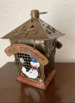 クリスマスオーナメント　ランタン型　ティンキャンドルホルダー