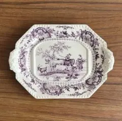 英国アンティーク 1820-27 ♤ メイソンズ♤ シェルディッシュ24.5cm